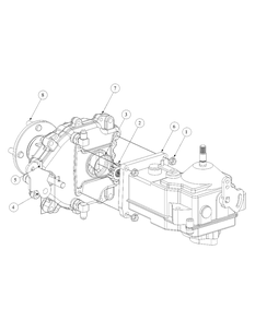 Assembly Pump Left Hand Diagram and Parts List for M54-KW 53AB5DBW150-23-HP Cub Cadet Lawn Tractor